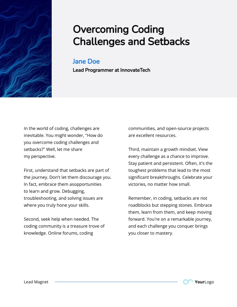 Career Guide Lead Magnet Template - Slide 5 Career Guide Lead Magnet Template - Slide 5