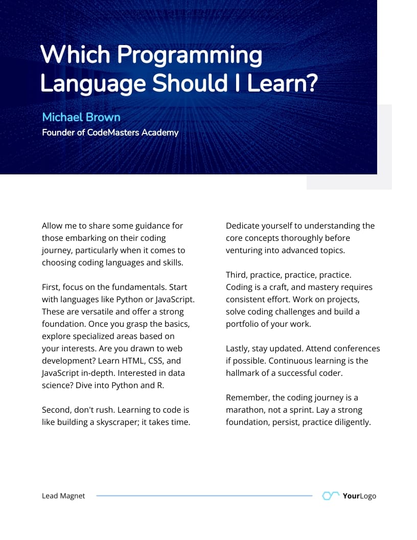 Career Guide Lead Magnet Template - Slide 6 Career Guide Lead Magnet Template - Slide 6