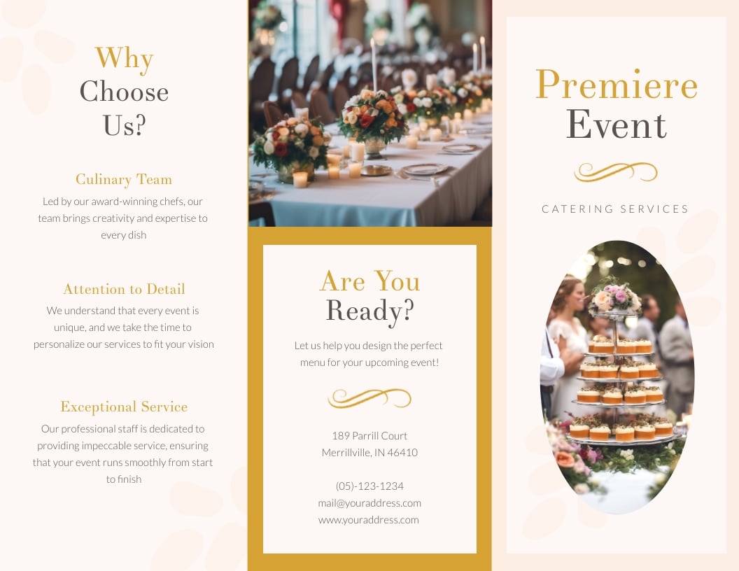 Catering Menu Brochure Template