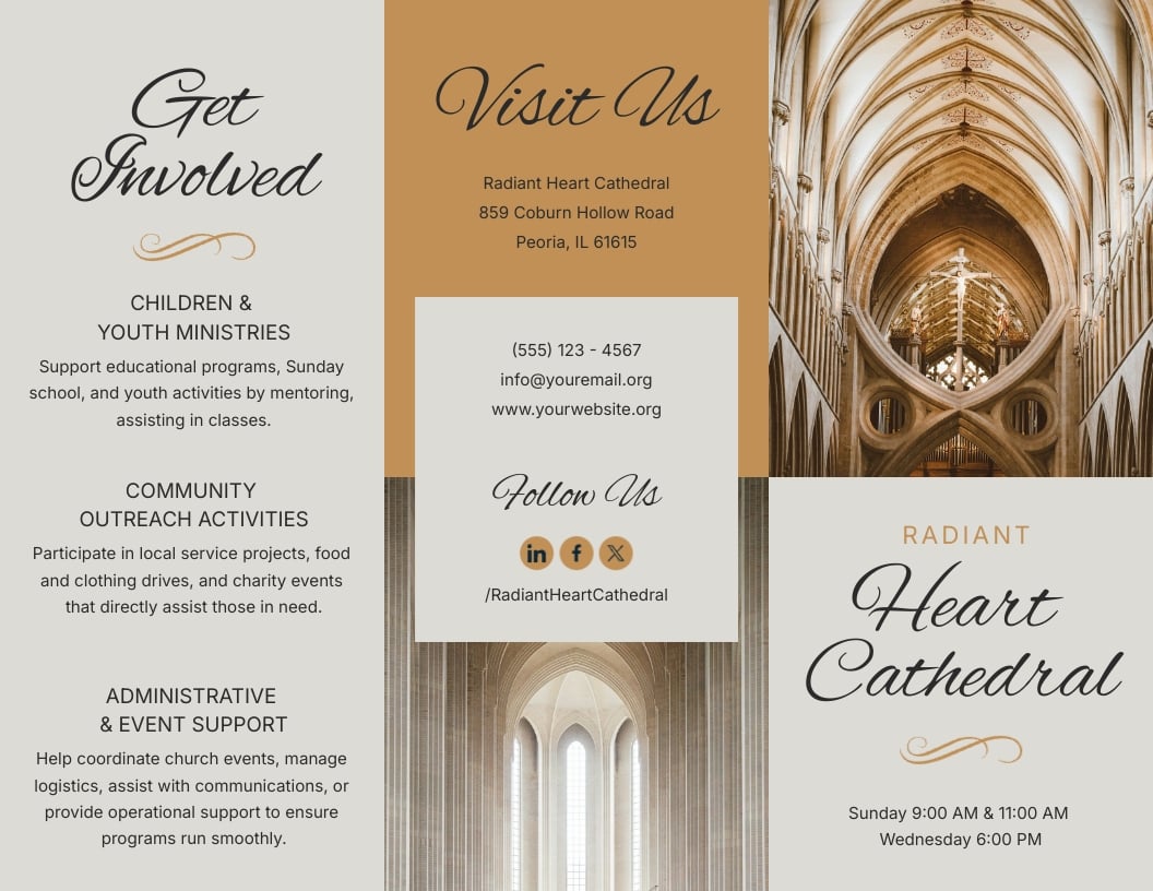 Cathedral Church Brochure Template