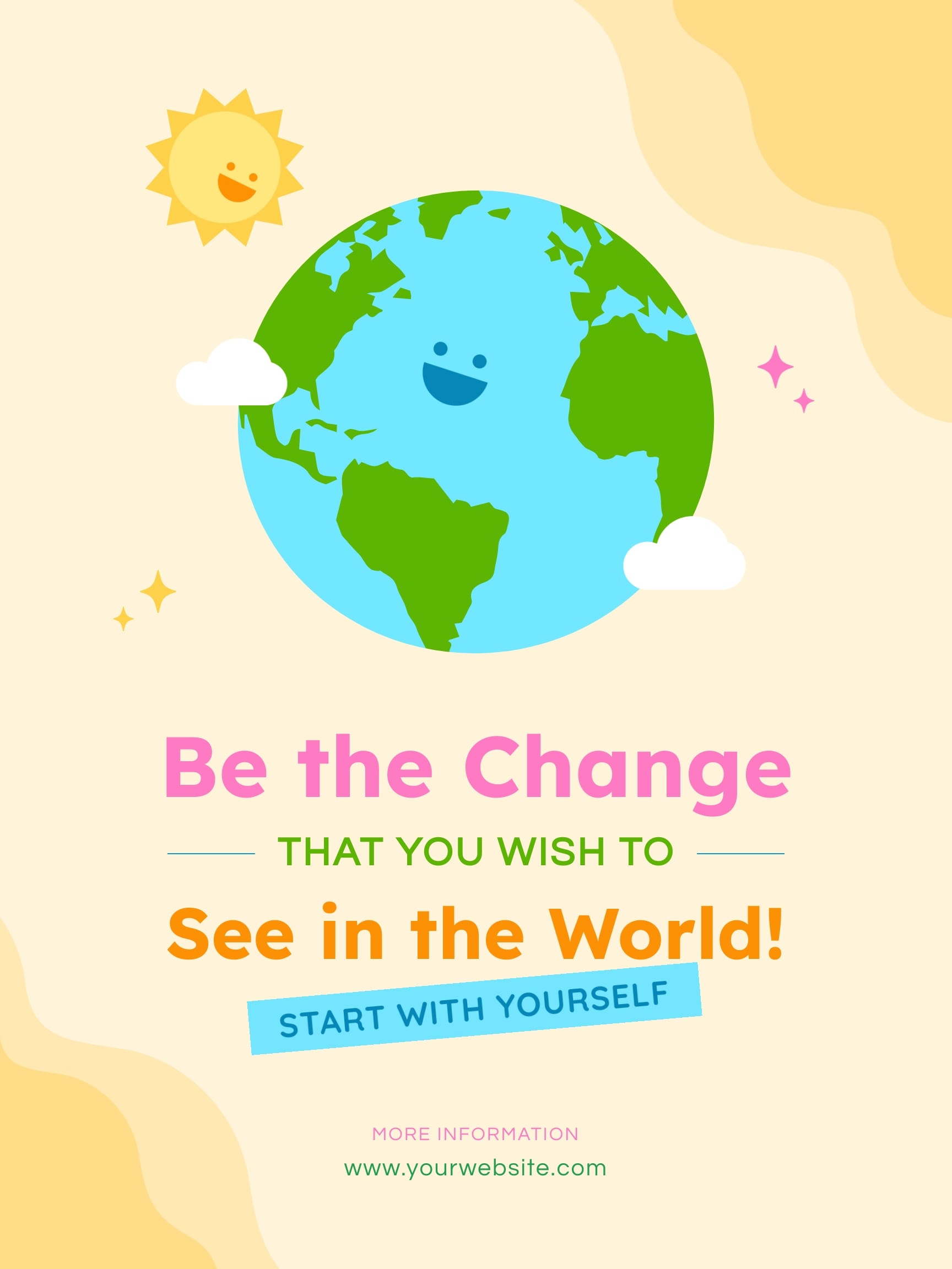 Change Inspirational Quote Poster Template