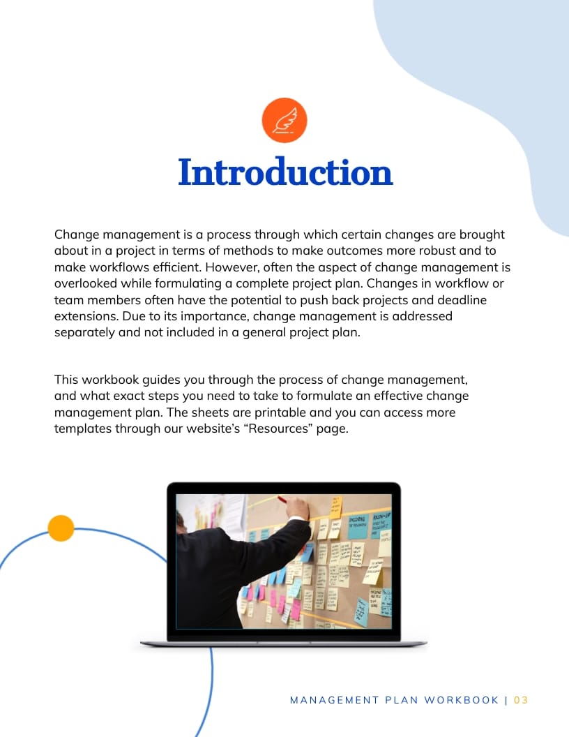 Change Management Plan Workbook Template - Slide 3 Change Management Plan Workbook Template - Slide 3