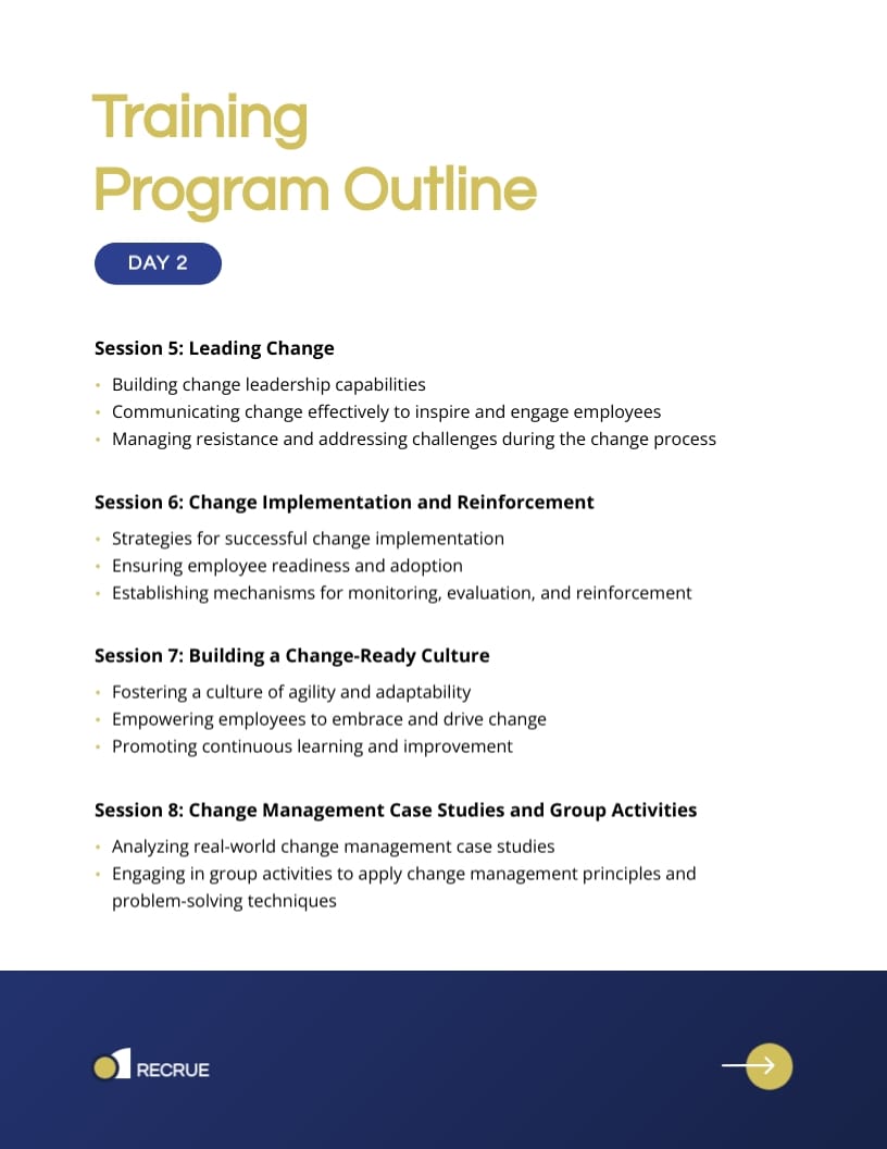 Change Management Training Plan Template Visme Change Management Training Plan Template Visme