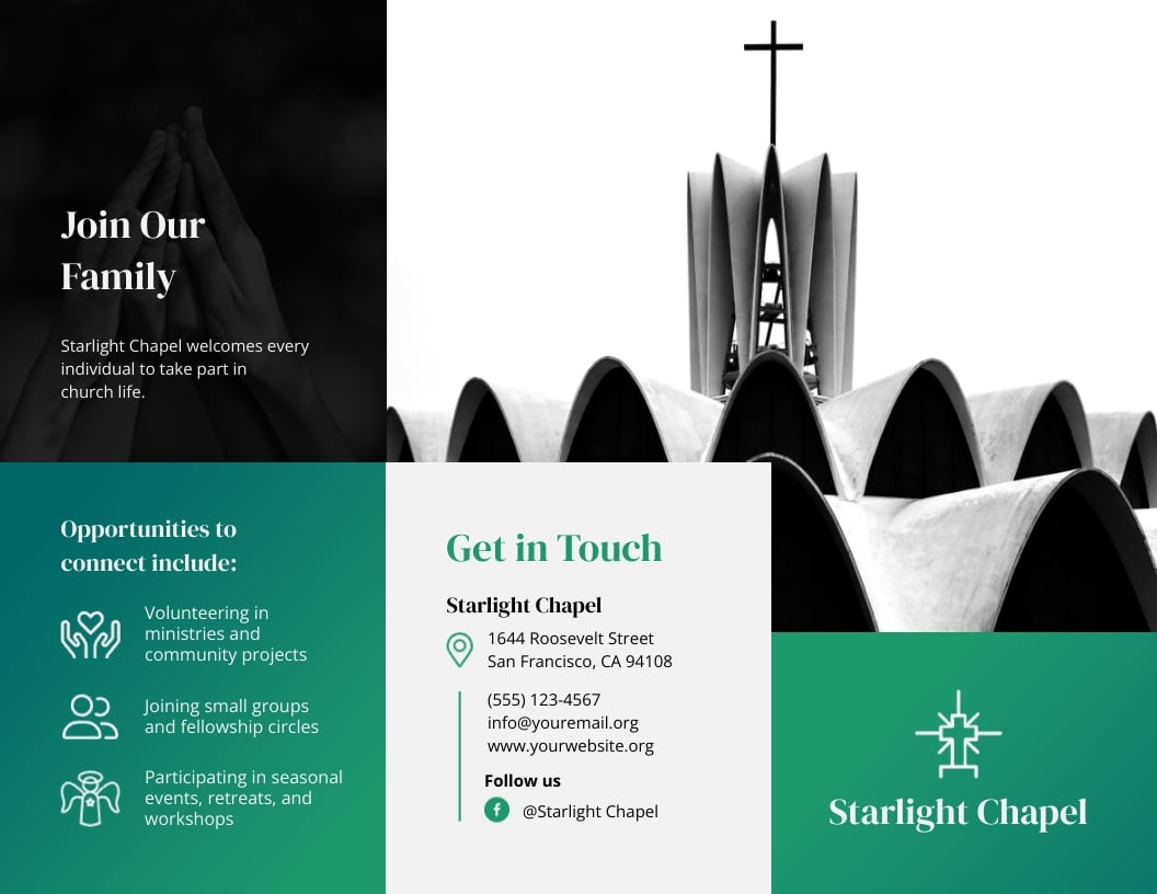 Chapel Welcome Brochure Template