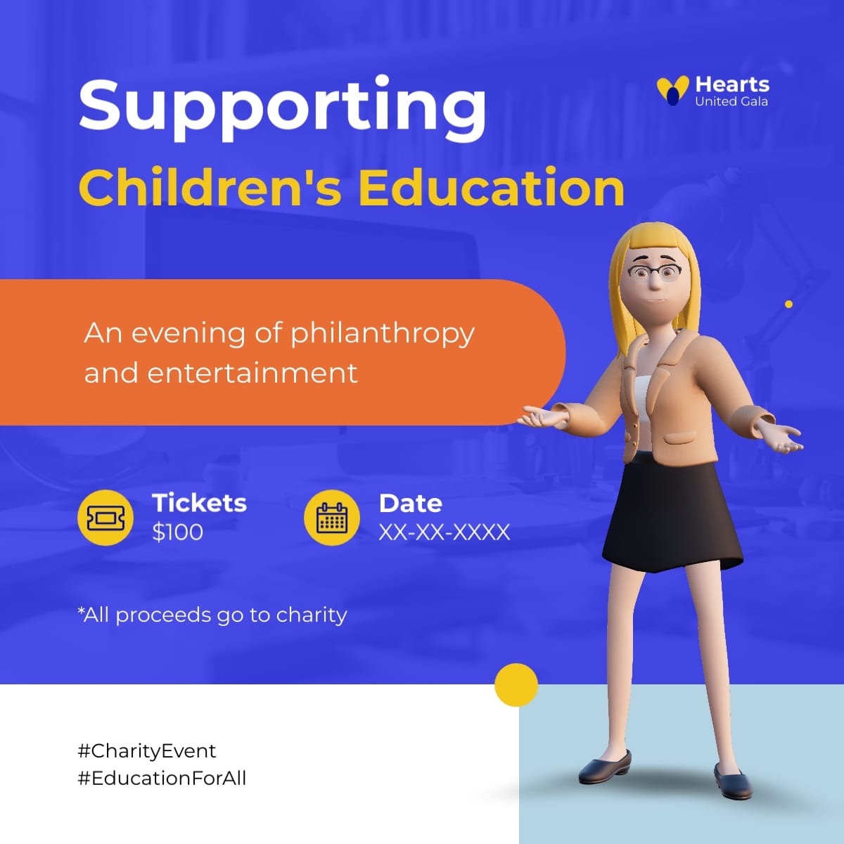 Charity Event Linkedin Post Template