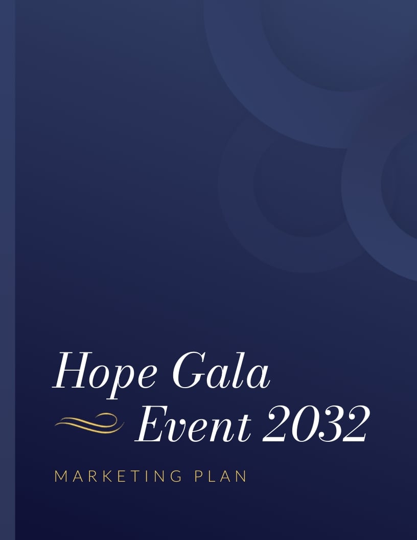 Charity Event Marketing Plan Template