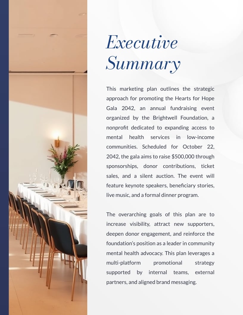 Charity Event Marketing Plan Template - Slide 3 Charity Event Marketing Plan Template - Slide 3