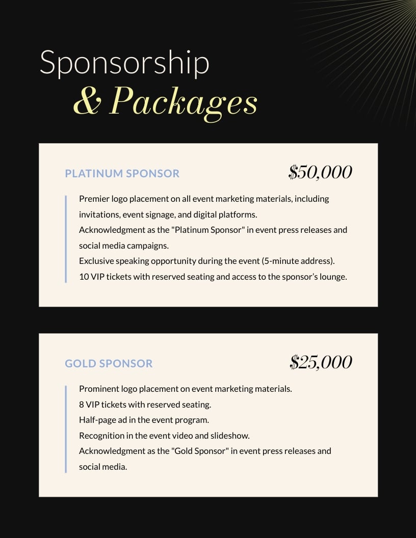 Charity Event Sponsorship Proposal Template Visme Charity Event Sponsorship Proposal Template Visme