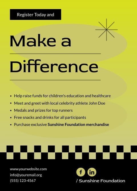 Charity Run Walk Fundraiser Flyer Template - Slide 2 Charity Run Walk Fundraiser Flyer Template - Slide 2