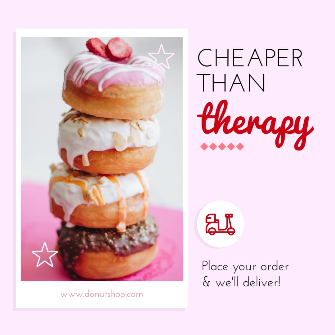 Cheaper Than Therapy Ad Animated Square Template