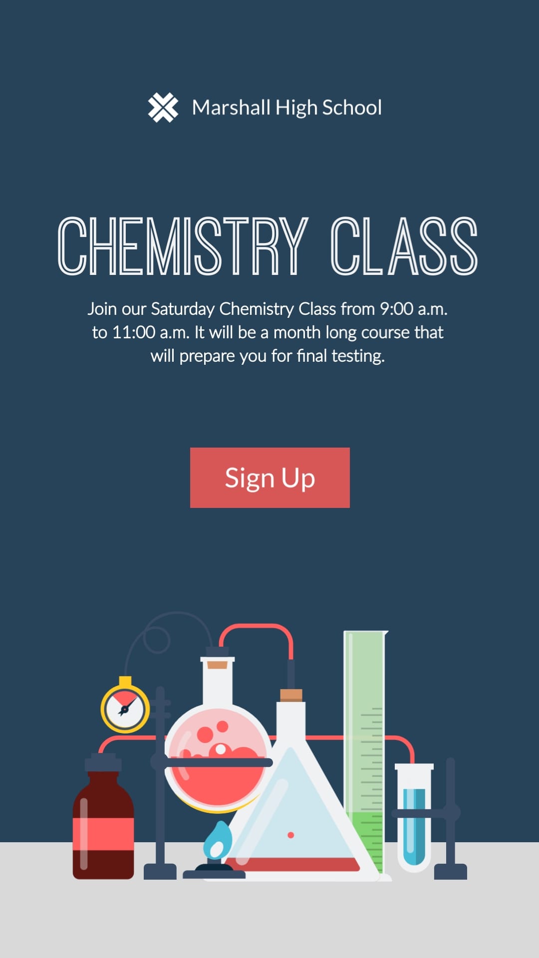 Chemistry Class Vertical Template