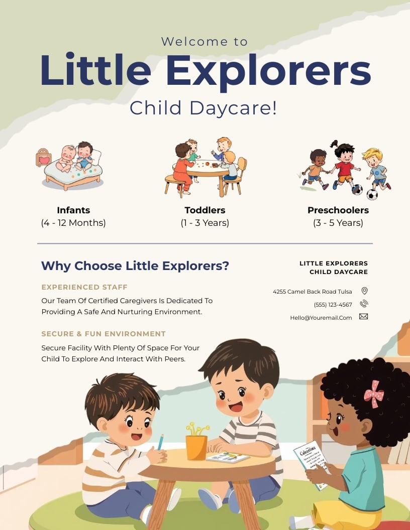Child Daycare Flyer Template