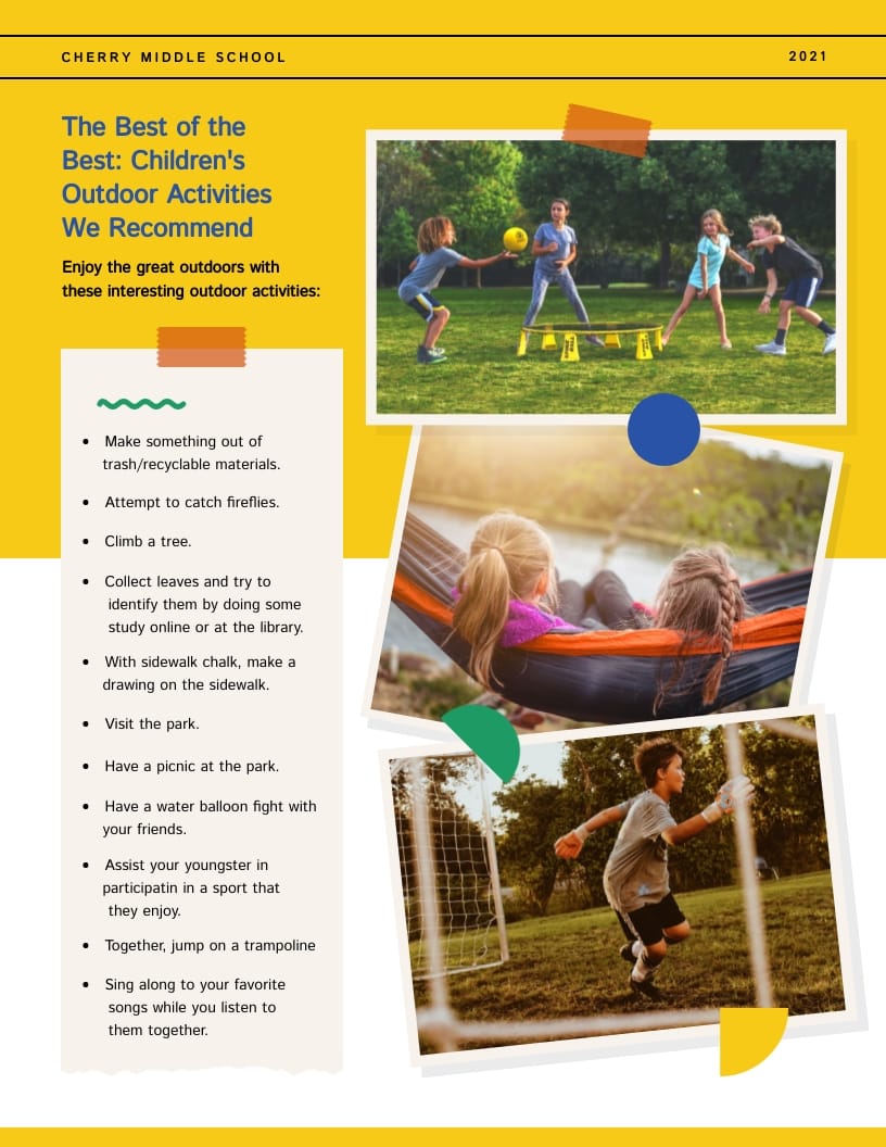 Children's Newspaper Template - Slide 4 Children's Newspaper Template - Slide 4