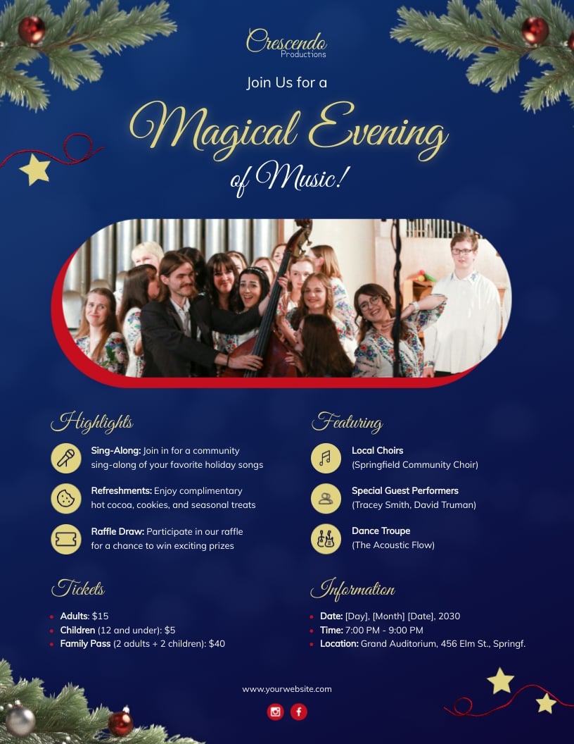 Christmas Concert Flyer Template