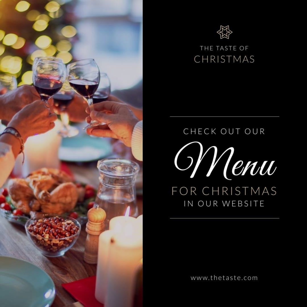 Christmas Dinner Invite Instagram Post Template