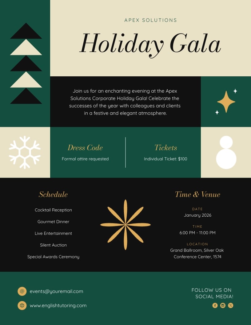 Christmas Gala Flyer Template