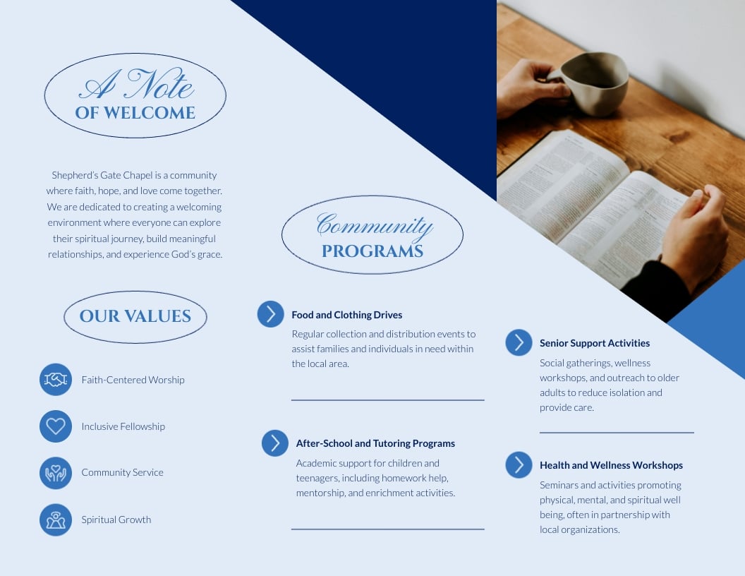 Church Booklet Template | Visme