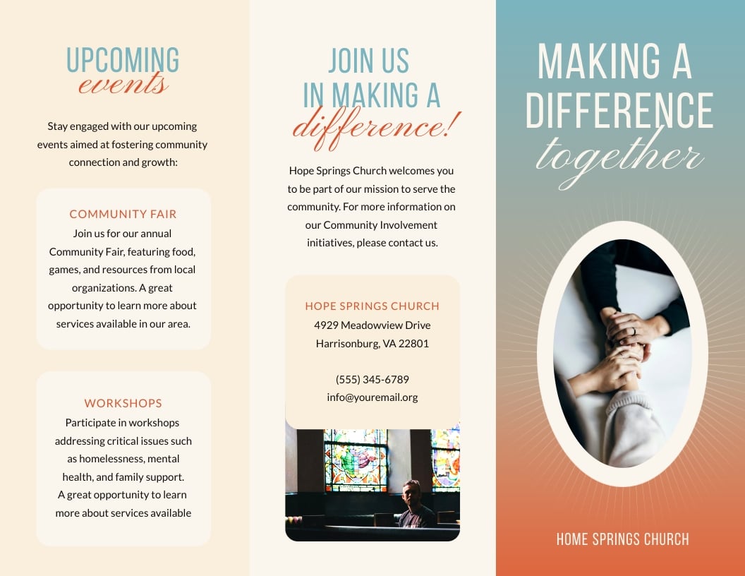Church Invitation Brochure Template