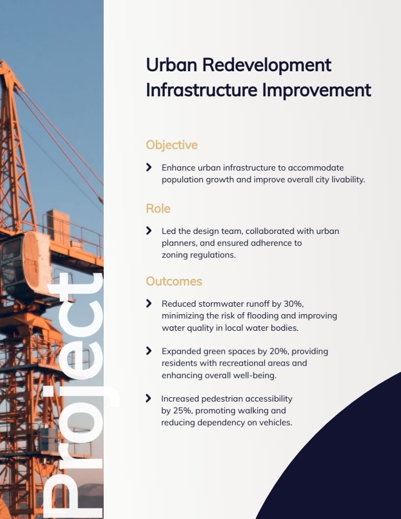 Civil Engineer Portfolio Template - Slide 4 Civil Engineer Portfolio Template - Slide 4