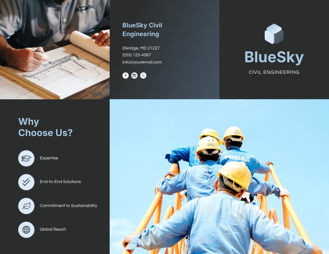 Civil Engineering Brochure Template