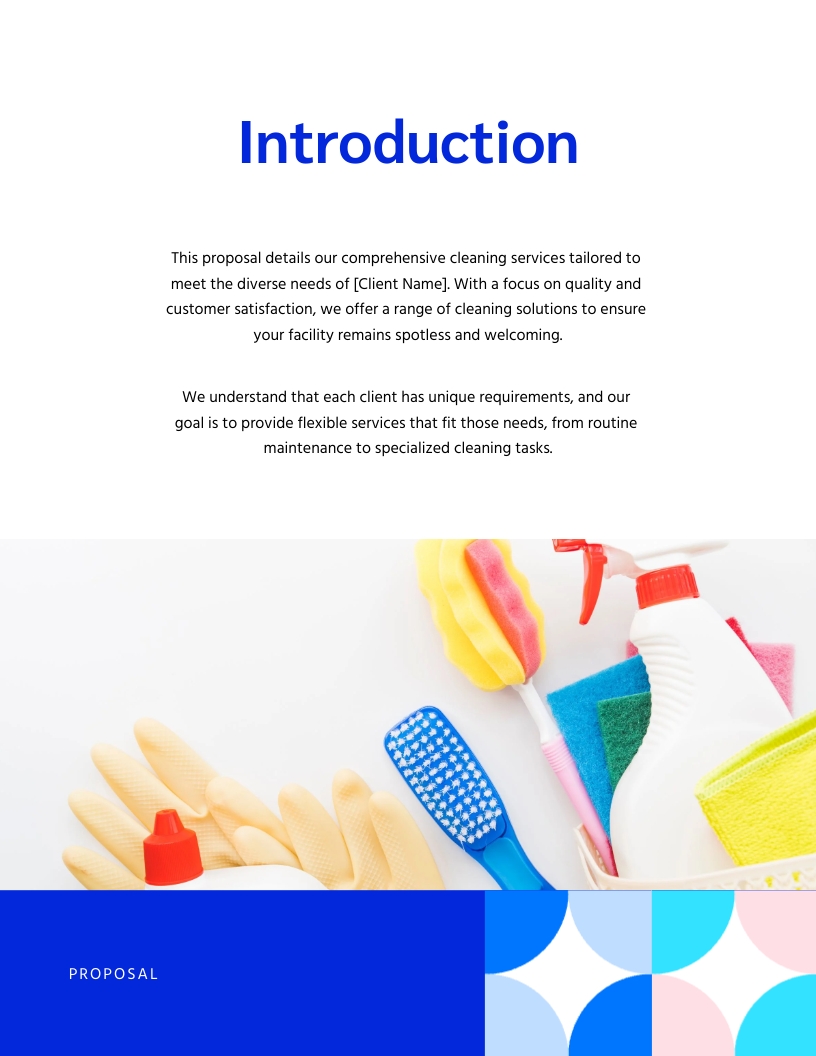 Cleaning Services Proposal Template Visme
