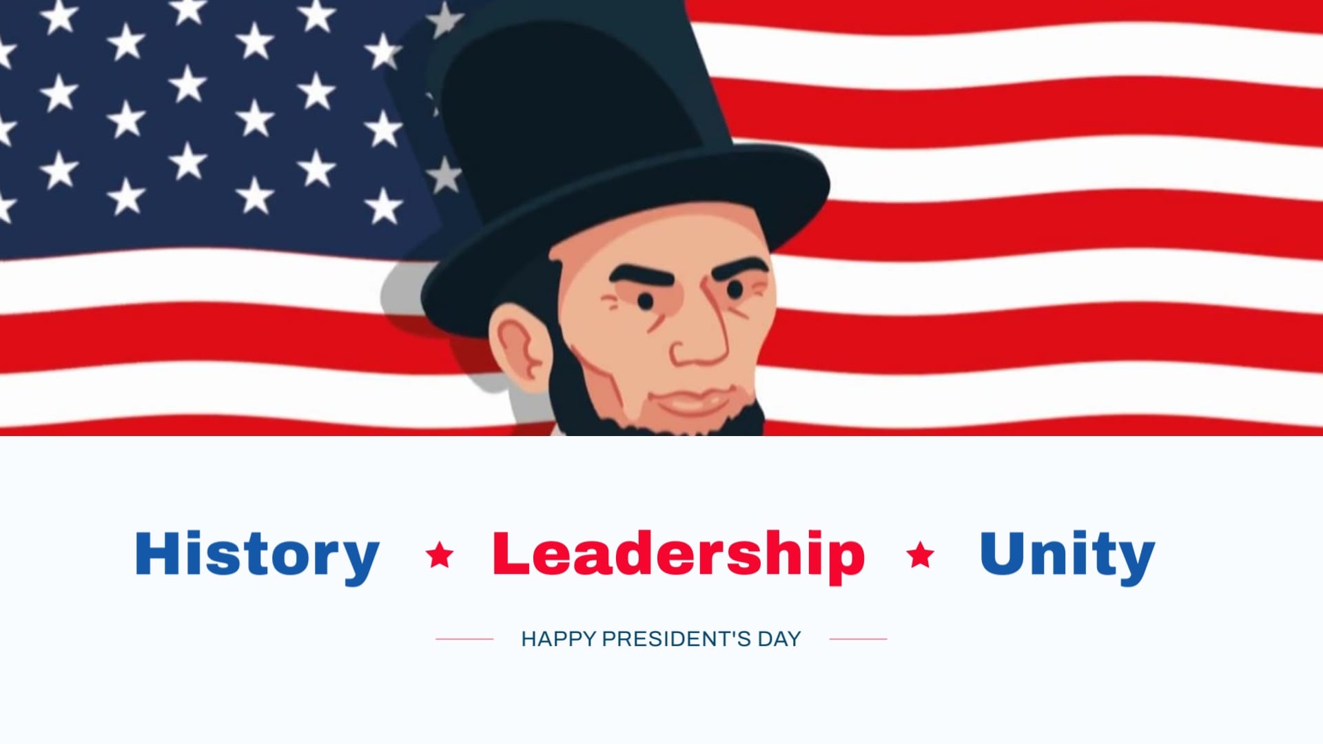 Clear Presidents Day Greeting Card Template
