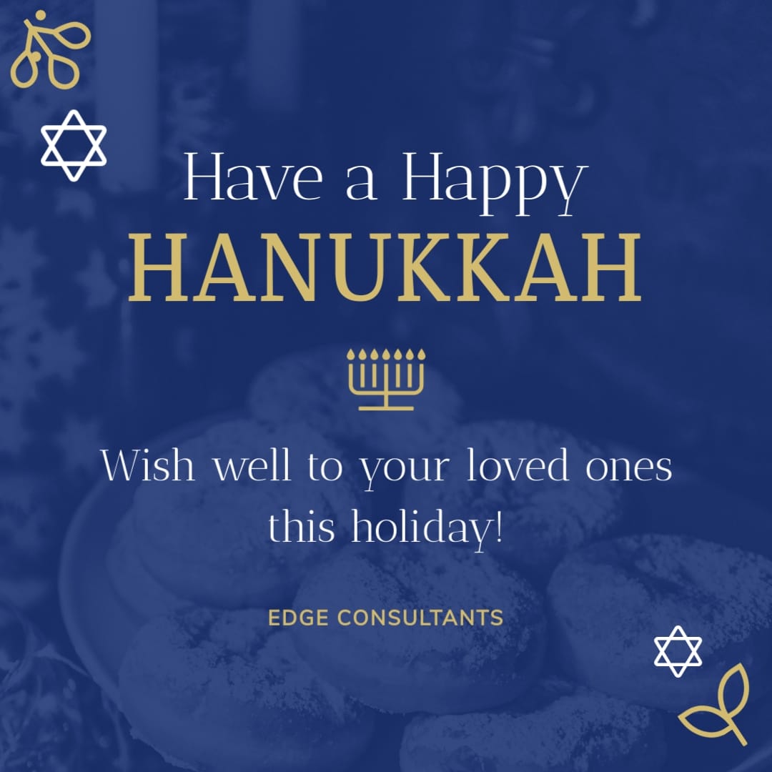Client Hanukkah Greeting Card Square Template