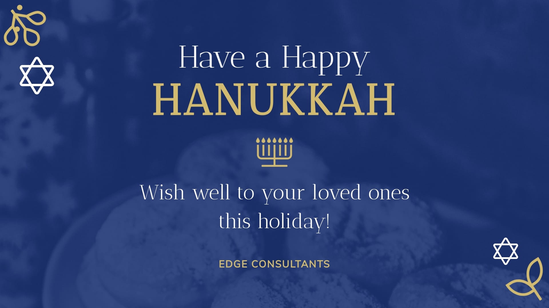 Client Hanukkah Greeting Card Template