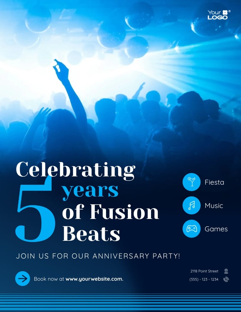 Club Birthday Flyer Template