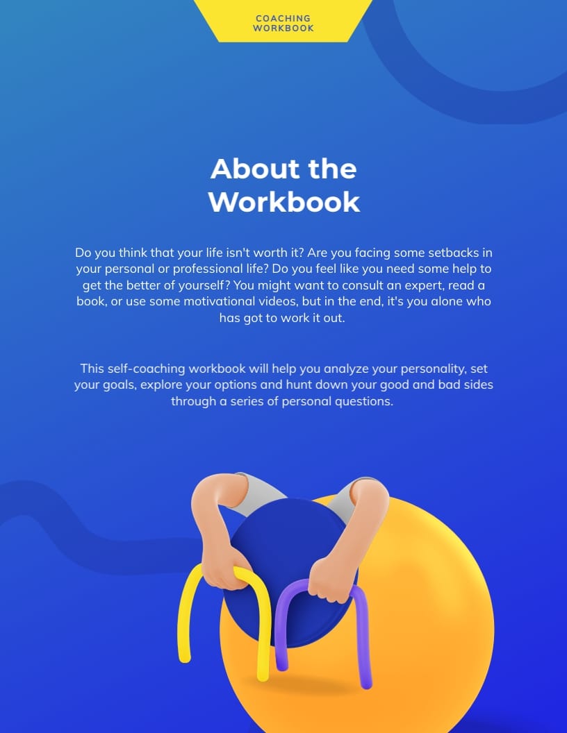 Coaching Workbook Template - Slide 3 Coaching Workbook Template - Slide 3