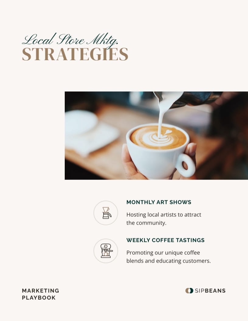Coffee Brand Marketing Playbook Template | Visme