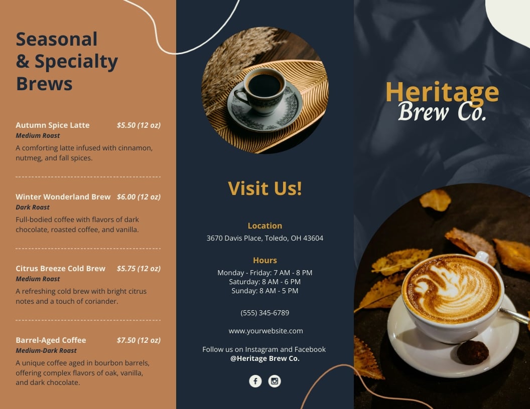 Coffee Brochure Design Template