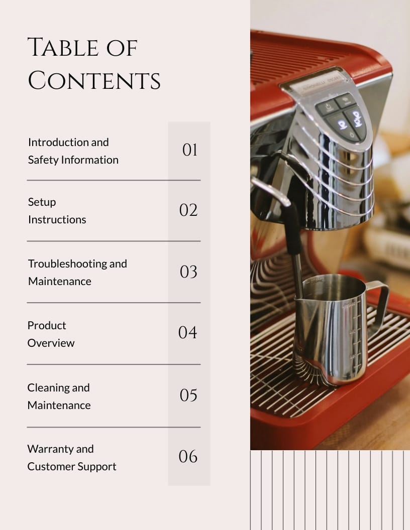 Coffee Machine Instruction Manual Template - Slide 2 Coffee Machine Instruction Manual Template - Slide 2