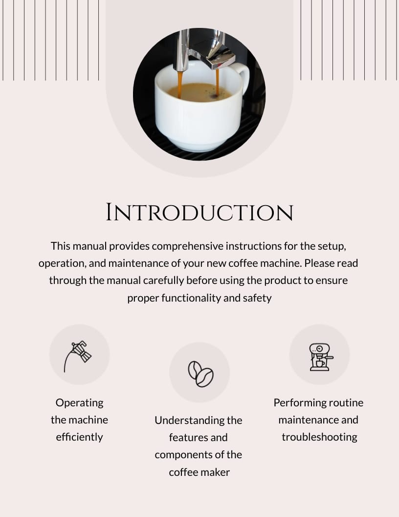 Coffee Machine Instruction Manual Template - Slide 3 Coffee Machine Instruction Manual Template - Slide 3