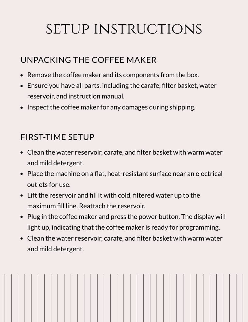 Coffee Machine Instruction Manual Template - Slide 6 Coffee Machine Instruction Manual Template - Slide 6