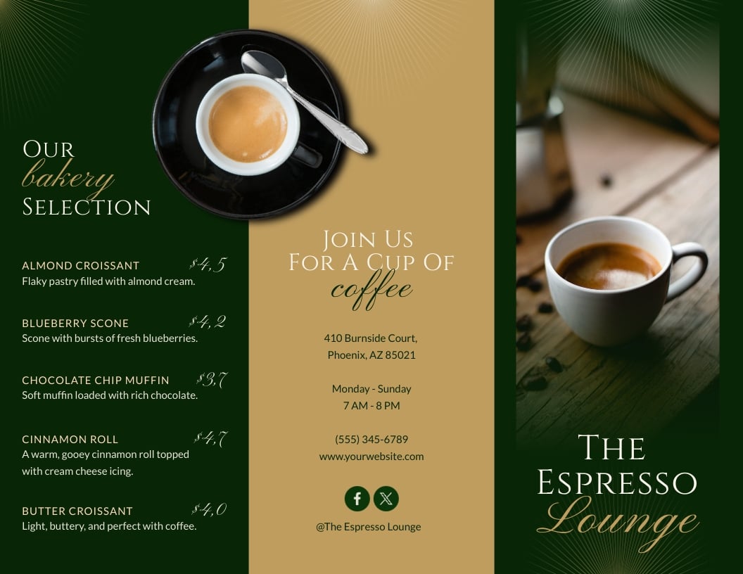 Coffee Shop Brochure Sample Template