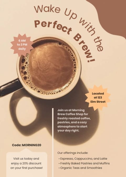 Coffee Shop Business Flyer Template Coffee Shop Business Flyer Template