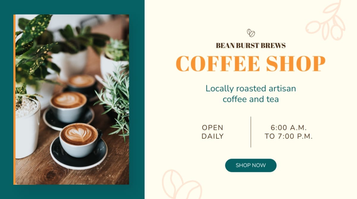 Coffee Shop Twitter X Ad Template