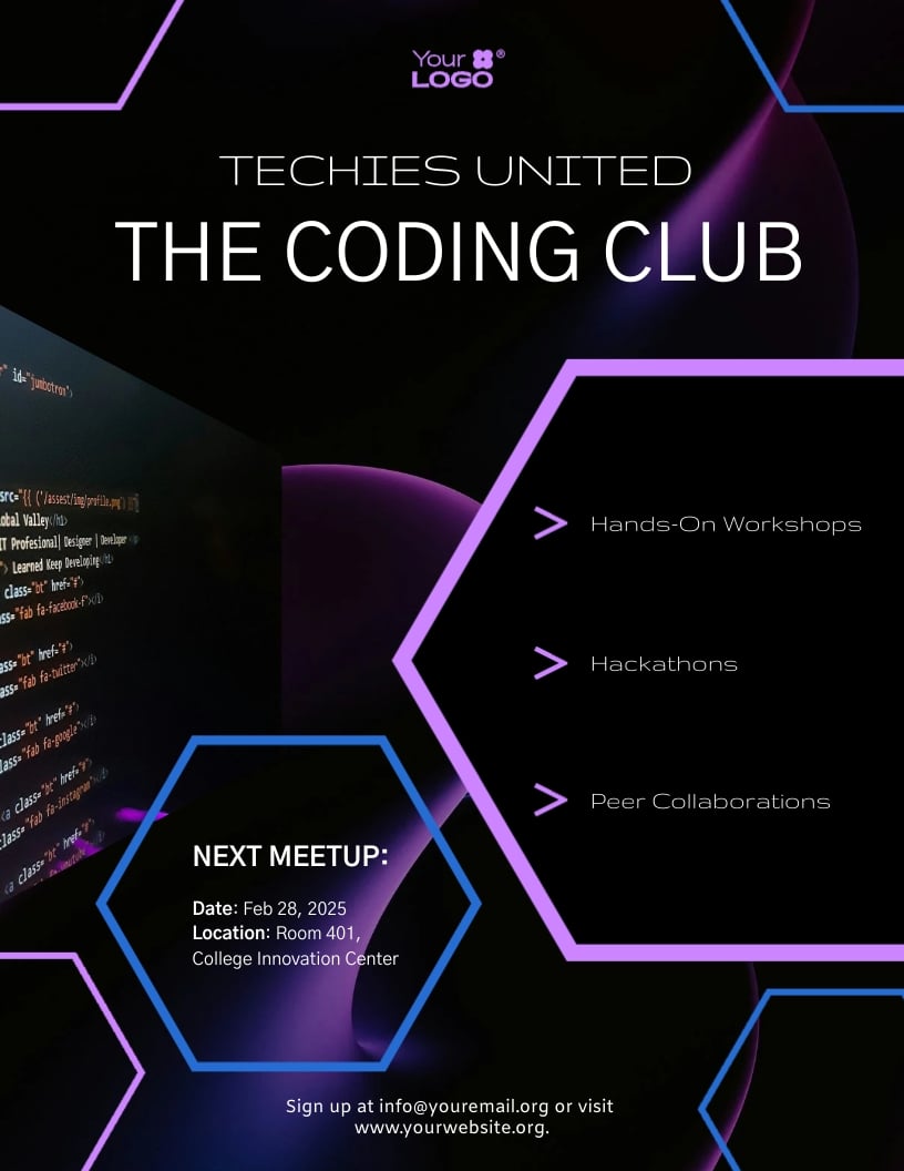 College Club Flyer Template