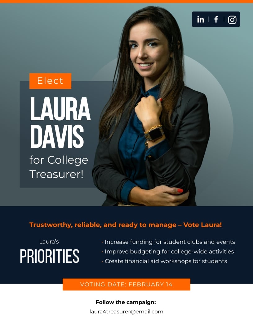 College Election Flyer Template