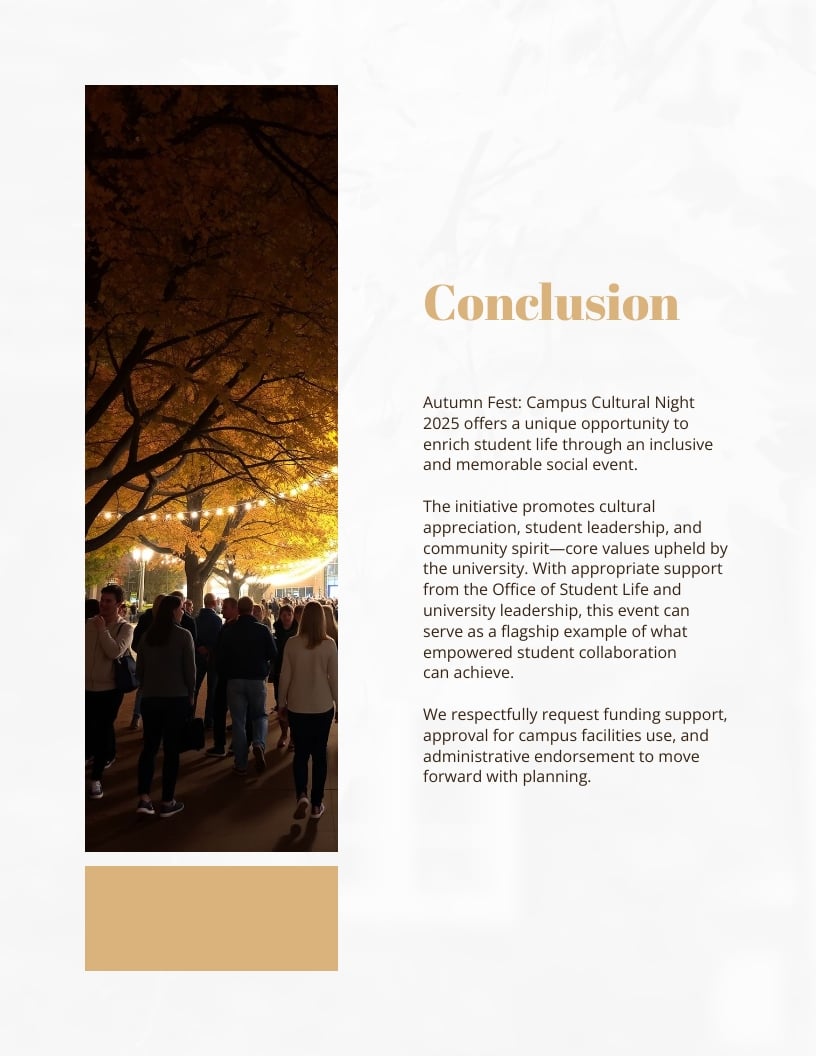 College Event Proposal Template | Visme