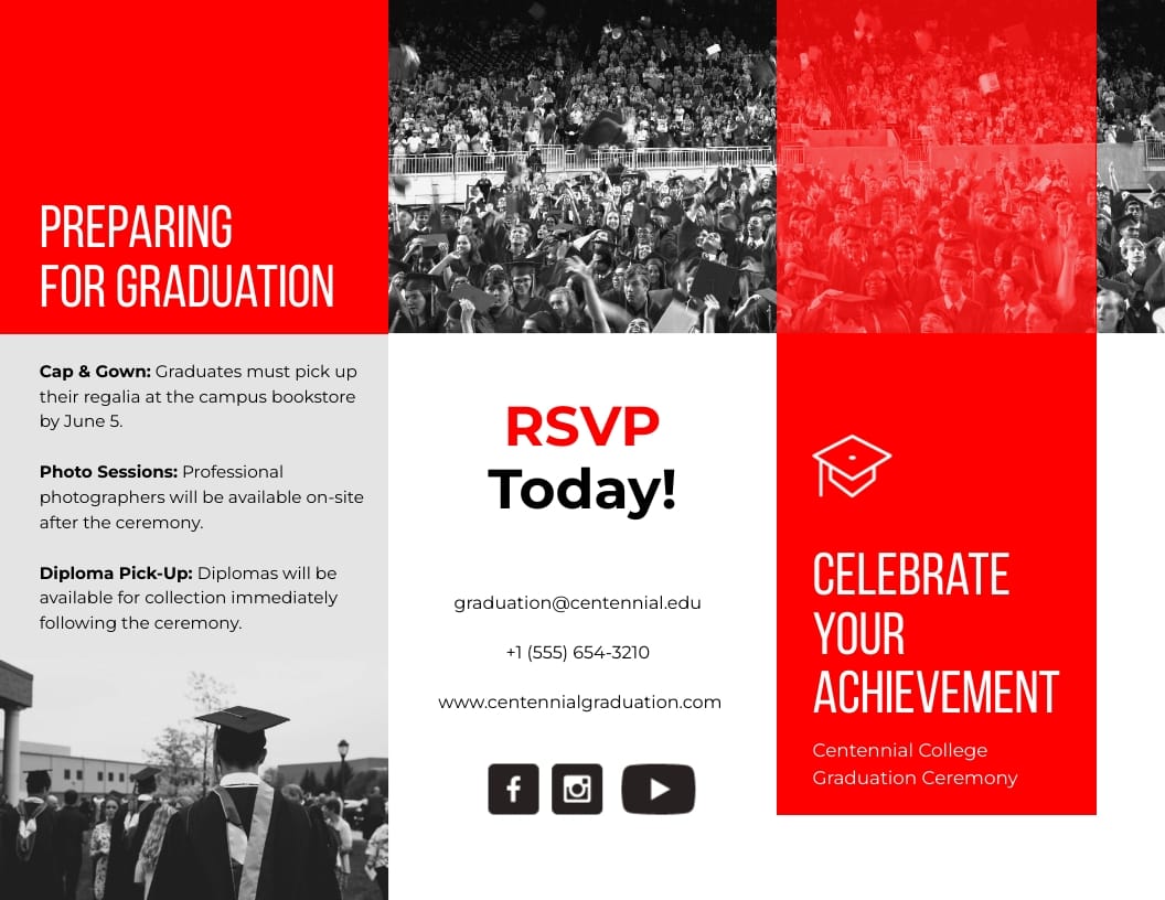 College Graduation Brochure Template