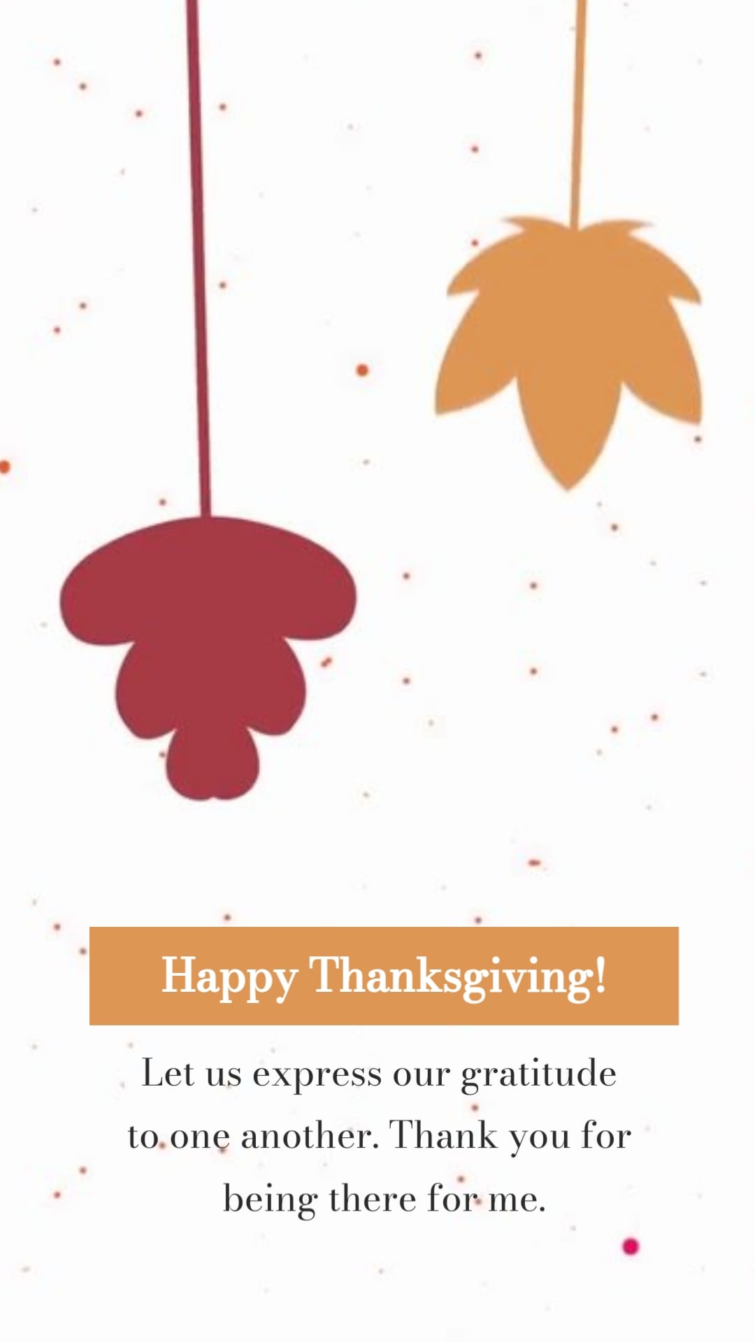 Colorful Animation Thanksgiving Day Greeting Card Vertical Template