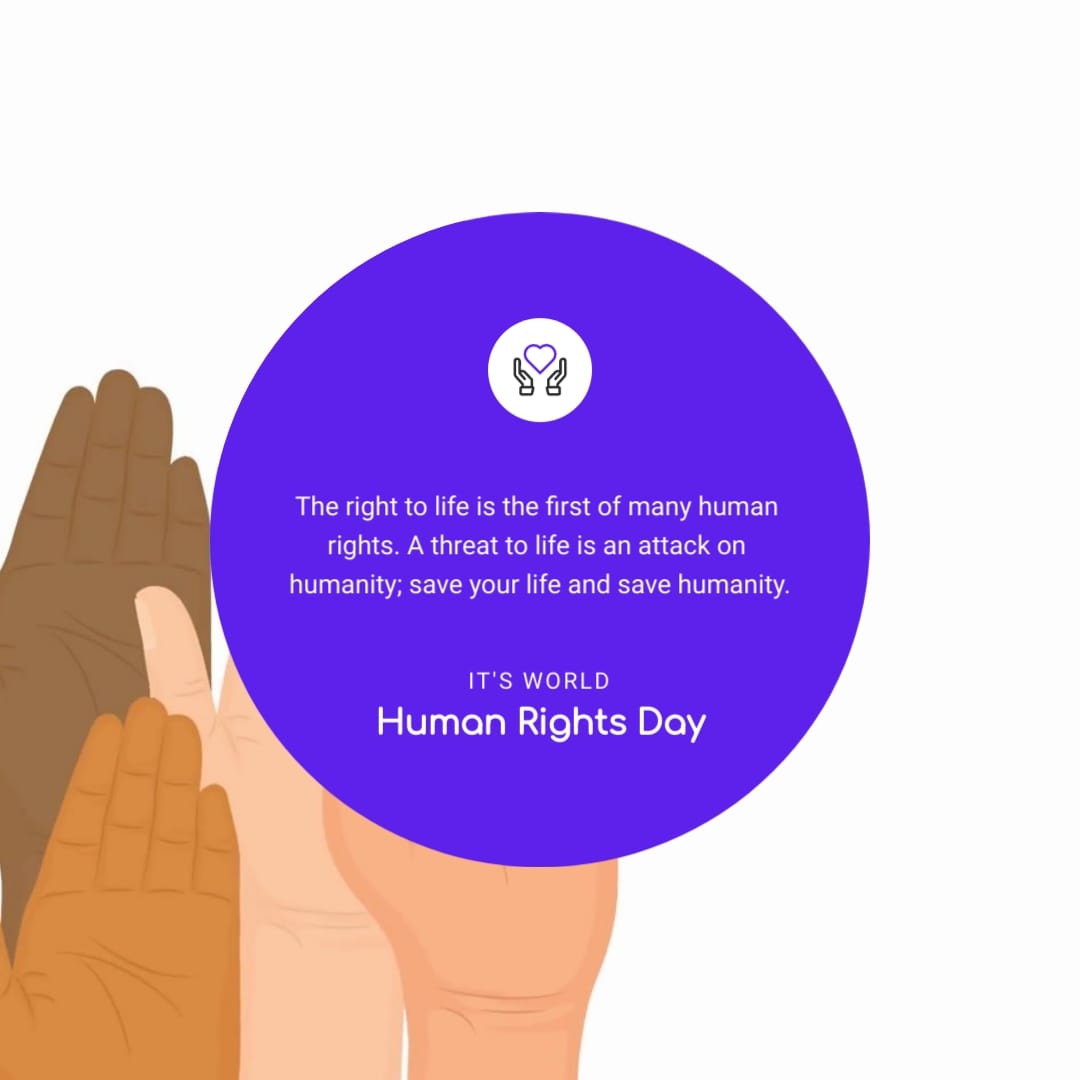 Colorful Human Rights Day Greeting Card Square Template