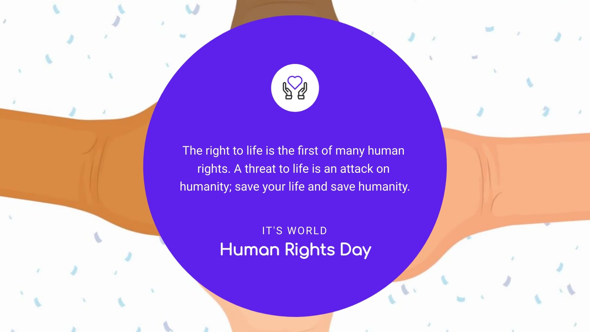 Colorful Human Rights Day Greeting Card Template