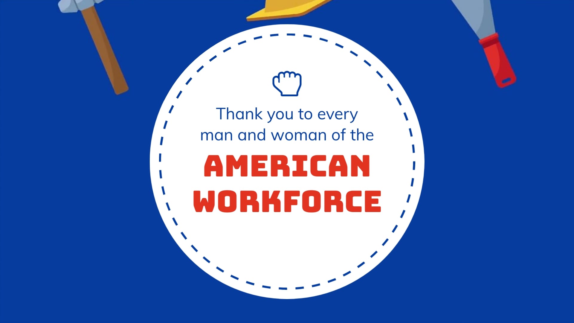 Colorful Labor Day Greeting Card Template