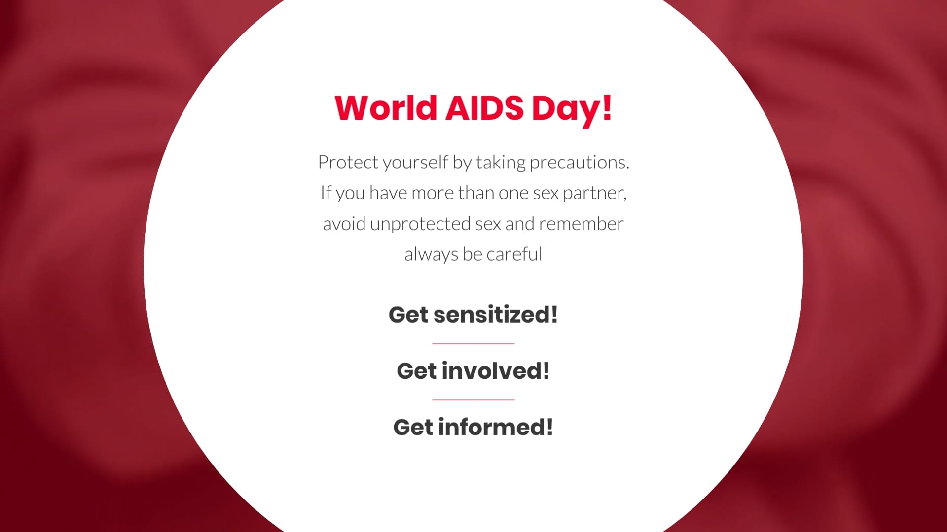 Colorful Minimalist World AIDS Greeting Card Template