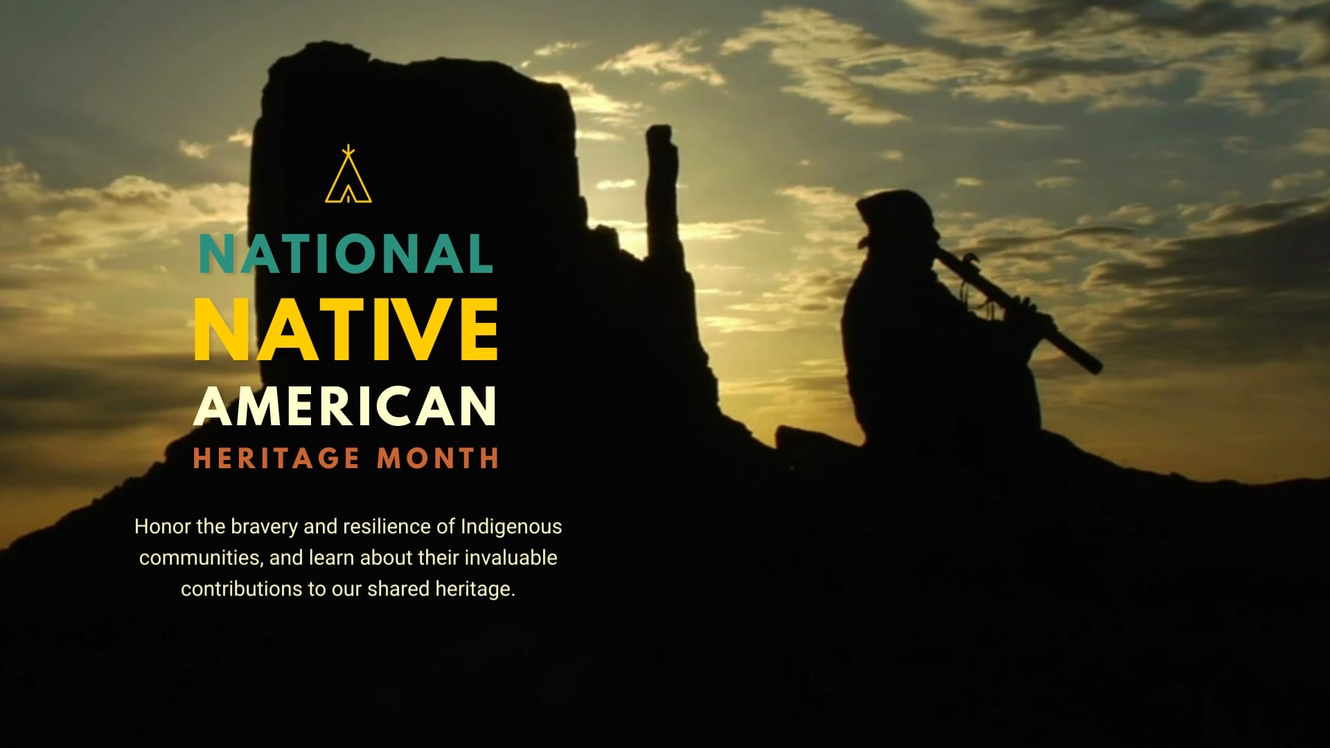 Colorful National Native American Heritage Greeting Card Template