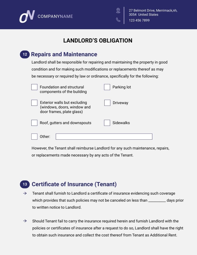 Commercial Lease Agreement Template - Slide 7 Commercial Lease Agreement Template - Slide 7
