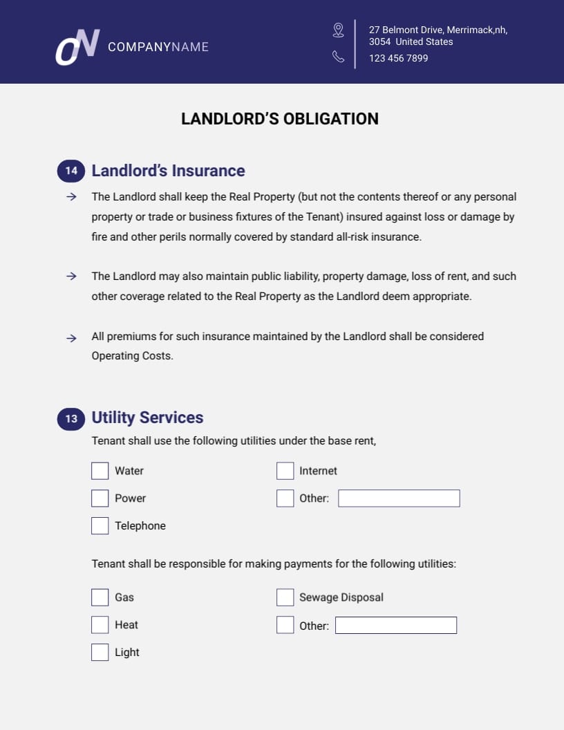 Commercial Lease Agreement Template - Slide 8 Commercial Lease Agreement Template - Slide 8